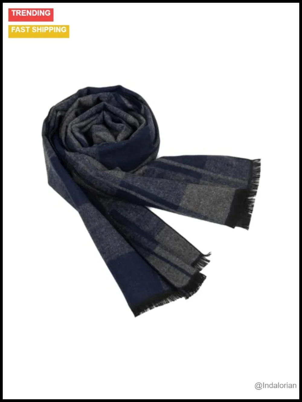 Winter Plaid Scarf Thick Warm Shawl Long Tartan Scarf